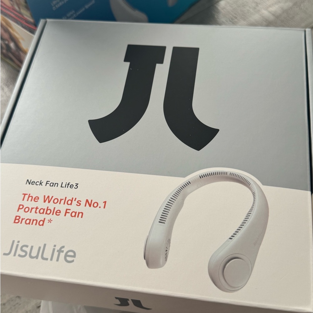 JISULIFE Portable Neck Fan Women Men 2 Pack Light Gray New - Picture 16 of 16